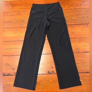 Lucy - Black Wide Leg High Waist Athletic Track Pants - Size XS